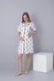 Shirt-Collar, Front-Buttoned, Sleeve-Ruffle-Detail Woven Fabric Nightgown for Pregnant Women and New Mothers - 2