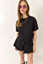Women's Black Organic Cotton Regular Fit Crew Neck Basic Short Sleeve T-Shirt 60602048 - 6