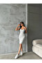 Women's Rope Strap Slit Detailed Camisole Dress - 4