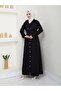Black Jeans Teseture Suit with Skirt Jacket - 4