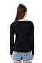 Women's Black Long Sleeve Blouse - 5