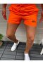 Men's Neon Orange Pocket Soft Fabric Men's Swim Shorts
