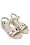 Women's Genuine Leather Beige Heeled Sandals - 2