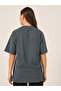 Acid Washed Graphic Print Oversized T-Shirt - 4