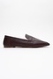 Morne Brown Skin Genuine Leather Women's Loafer Shoes - 6