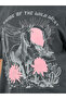 Acid Washed Graphic Print Oversized T-Shirt - 3