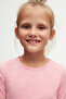 Pink Basic Seasonal Lycra Long Sleeve Girls' T-Shirt - 3