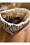 Gingham Puff Shoulder Bag Pinterest Handbag Large Purse Makeup Handbag Black Arm Bag - 5