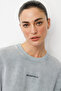 Faded Effect Slogan Sweatshirt - 7