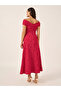 Textured Lace Off Shoulder Neck Sheath Maxi Dress - 5