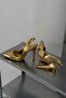 Monica Gold 10 cm Women's Stiletto, High Heels - 7