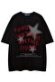 Retro Star Letter Print Cotton T-Shirt for Men - Loose Fit, Casual Round Neck