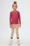 Light Plum Basic Seasonal Lycra Long Sleeve Girls' T-Shirt