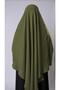 Khaki Practical Ready-to-Interlace Hijab Scarf Medina Silk Lace-Up Soufflé Hijab 2301_09 - 4