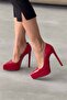 Coax Red Patent Leather 13 cm Women's Classic Platform Platform Heeled Shoes - 6