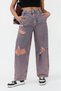 SKATER FIT CRVENI TON Poderane farmerke - 3