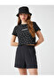Printed Crop T-Shirt Ruffle Detailed Cotton - 3