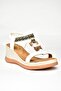 U 258926809   White Wedge Sole Women's Sandals - 6