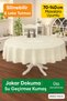 Jumbo Carefree Cream Jacquard Round Tablecloth 160X160 cm 100% Polyester Fabric Dirt Stain Resistant - 4