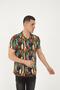 Orange Color Patterned Viscose Men's Shirt - 2