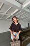 Modern Fit Crop Tshirt Brown - 3