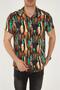 Orange Color Patterned Viscose Men's Shirt - 5