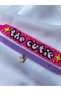 Pink and Lilac Lettering Set of 2 Bracelets Charm Detailed Knitted Bracelet Set the Cutie - 3
