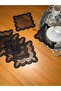 6 Pcs Black Color Double Wavy Cloud Embroidered Wire Breaking Suitable for Processing Cocktail Presentation Napkin - 3