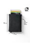 Men's Money Compartment Automatic Mechanism Leather Card Holder Wallet Portfolio