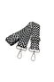 Black-White Striped Adjustable Bag Shoulder Strap (4Cmx120Cm)