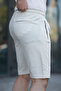 Men's Cream Comfort Fit Molded Waist Elastic Side Double Pocket Shorts & Bermuda - 3