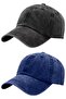Unisex 100% Cotton Vintage 2-Piece Cap Hat - 3