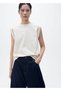 Cotton T-Shirt with Openwork Edge