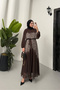 Women Leopard Print Chiffon Islamic Dress Nms055 - 4