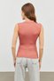 Women's Black Salmon 2-Piece Zero Sleeve Half Fisherman Blouse - 4