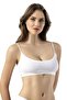 Women's 6-Piece Rope Strap Combed Cotton Camisole Fabric Padded Crop Bustier Bra - 3