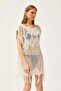 Tasseled Cotton Knitwear Pareo - 5