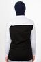 Neck Collar Sleeves Hijab Turtleneck Crop Bolero White - 2