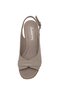 Elit Koc22-18 Women's Genuine Leather Heeled Sandals Beige - 6