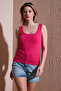 Stretch Cotton Slim Fit Square Neck Thick Strap Undershirt Women's Athlete 25Y0266K1 - 3