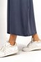 Women's Summer Long Sleeve Viscose Midi Length Crew Neck Dress Smoked - 9