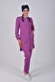 Lina Model Light Purple Soft Lycra Hijab Nurse Doctor Jersey Set Scrubs