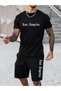 Los Angeles Printed T-Shirt - Shorts Sports Tracksuit Set