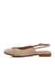 Beige Women's Evening Dress Shoes Open Back Cream Ballerinas Pc-54711 Z - 3