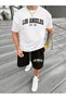 Los Angeles Est. 1781 Printed T-Shirt - Shorts Sports Tracksuit Set
