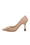 PC-54029 Cream Women's Heeled Shoes - 3