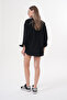 Women's Linen Blend Shirt Oversize Long Sleeve - 3