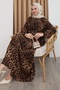 Leopard Pattern Brown Viscose Dress