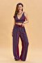 Elastic Waist Belt Detailed Summer Trousers