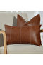 450*450mm 1pc Faux Leather Throw Pillow Covers Thick Large Decorative Modern Boho Farmhouse Living - 4